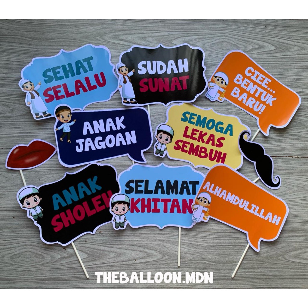 Jual Props Photobooth Sunat Khitan / Perlengkapan Foto / Dekorasi Foto ...