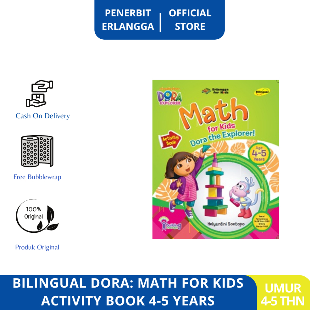 Jual BUKU AKTIVITAS ANAK: BILINGUAL DORA: MATH FOR KIDS ACTIVITY BOOK 4 ...