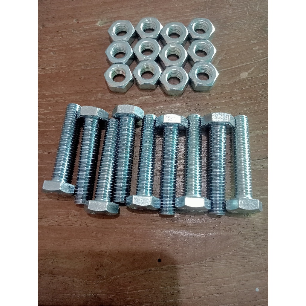 Jual Baut Mur M10 x 50 Putih | Shopee Indonesia