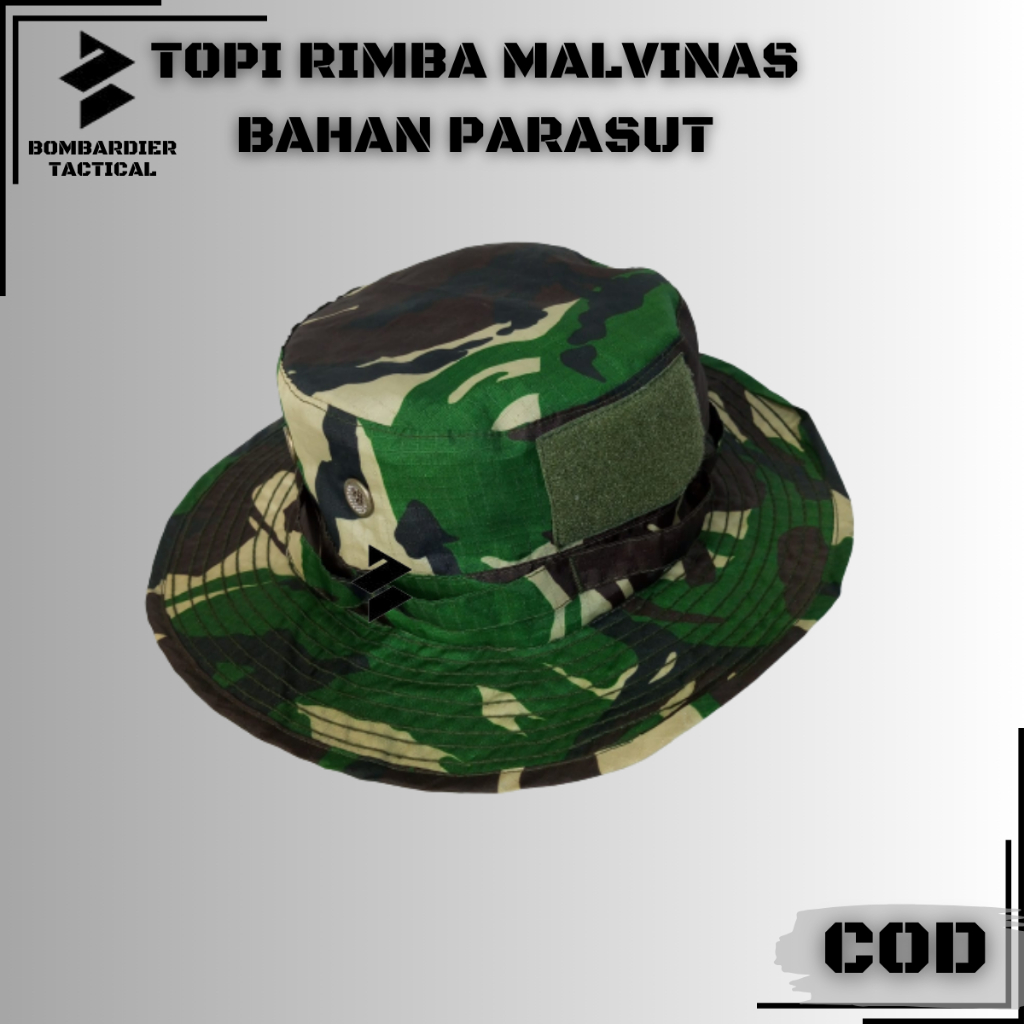 Jual TERBARU!!! TOPI RIMBA PARASUT LIPAT / TOPI RIMBA LORENG MALVINAS ...