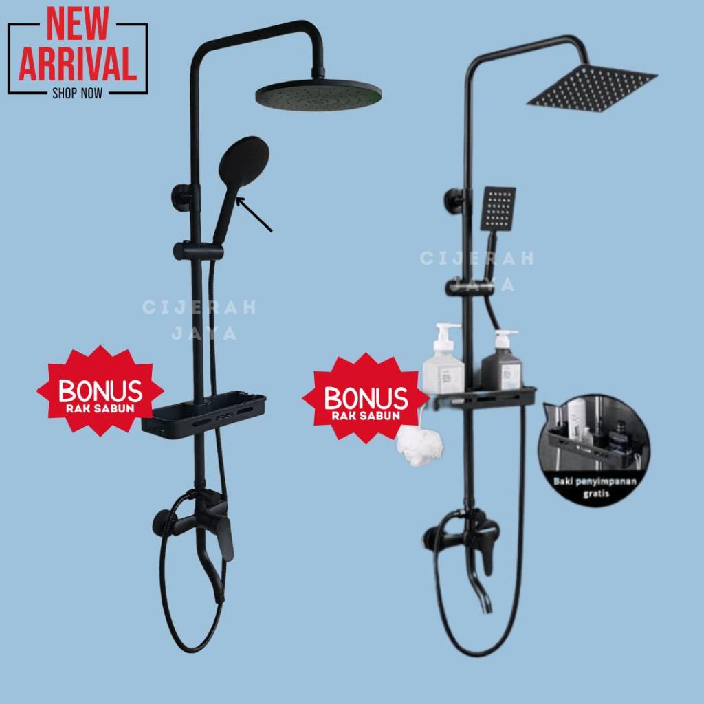 Jual SHOWER COLUMN SET PANAS DINGIN HITAM / SHOWER TIANG COLOUMN ...