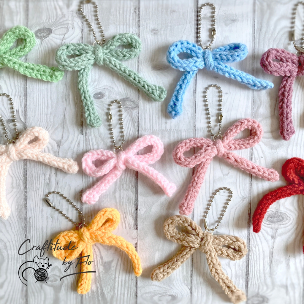 Jual Ribbon Crochet Keychain, Gantungan Kunci Rajutan, handmade ...