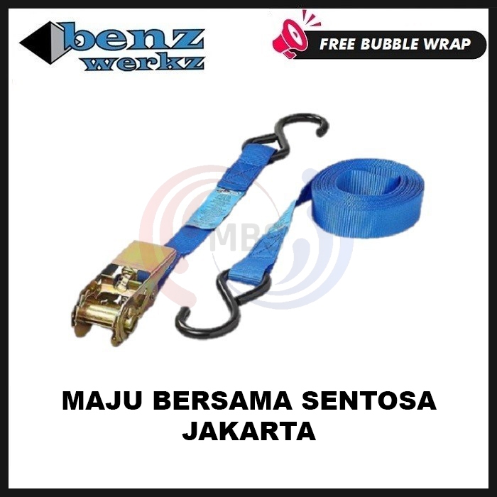 Jual Mbs Tali Pengikat Barang Benz Ratchet Tie Down 1 X 5 M Meter