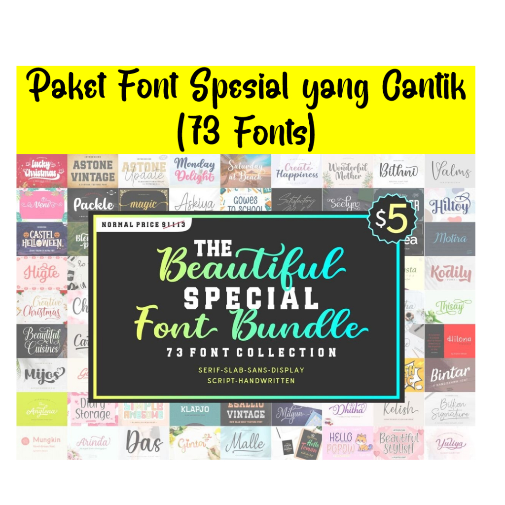 Jual Paket Font Spesial yang Cantik (73 Fonts) | Shopee Indonesia