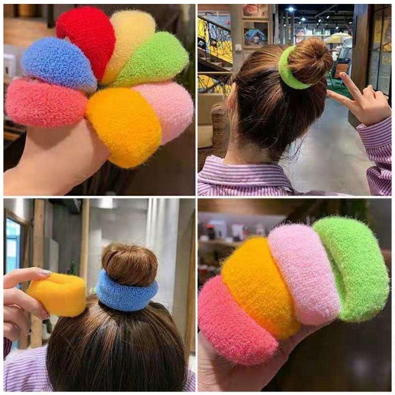 Jual Ikat Rambut Donat Jumbo / Kuncir Rambut Donat Besar / Karet Rambut ...