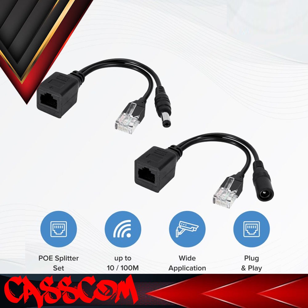 Jual Kabel POE Injector Splitter Set Male - Female | Shopee Indonesia