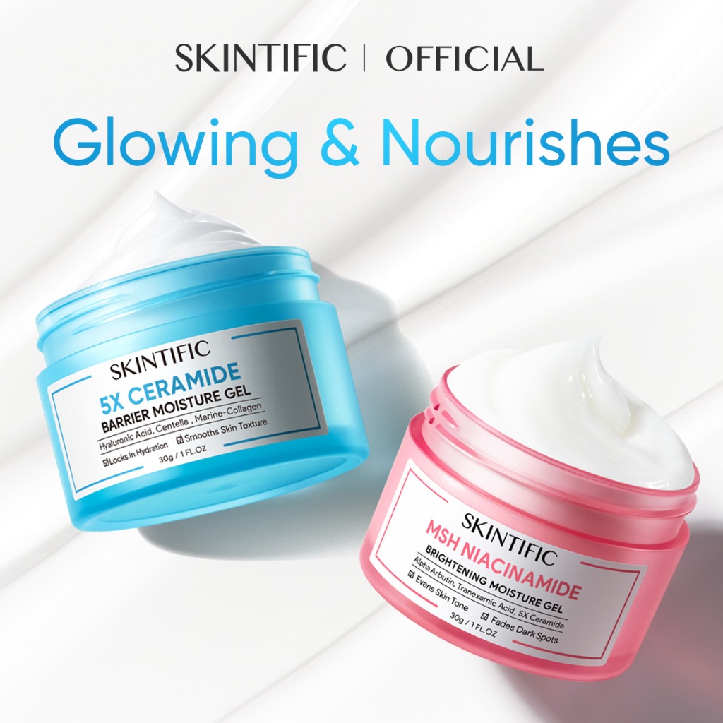 Jual SKINTIFIC 2PCS Cream Glowing & Brightening Paket Skincare MSH ...