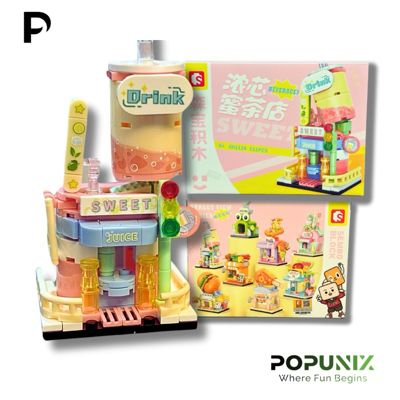 Jual SEMBO BLOCK STREET VIEW SERIES - (601124) Thick Core Honey Tea ...
