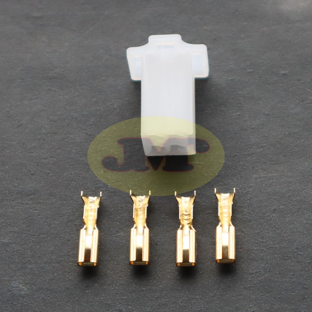 Jual Socket + Skun Motor Mobil 4 Pin Mini - Soket Sambungan Kabel Male ...
