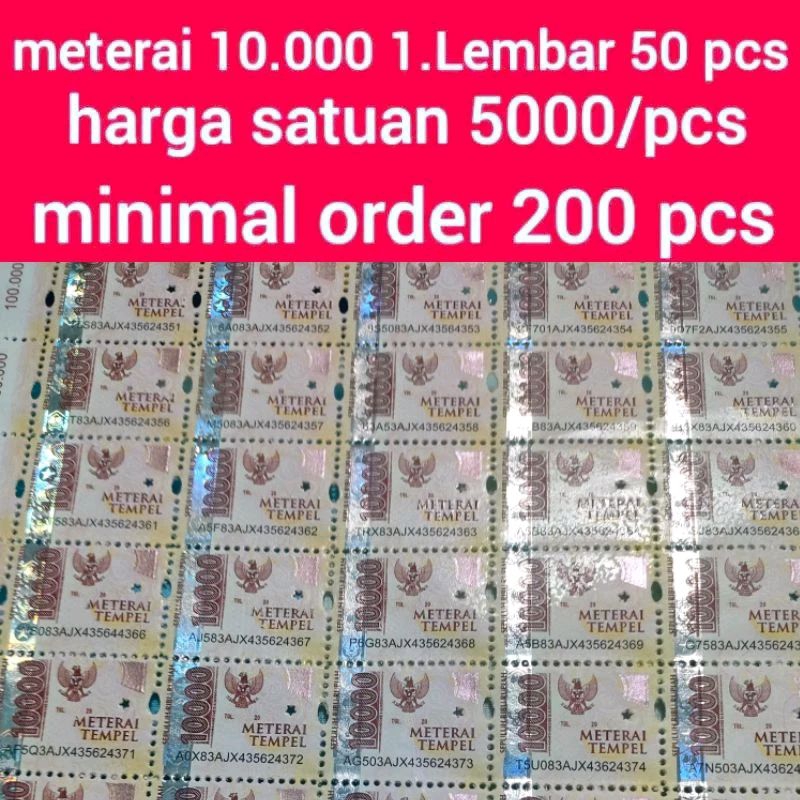 Jual materai 10000 | Shopee Indonesia