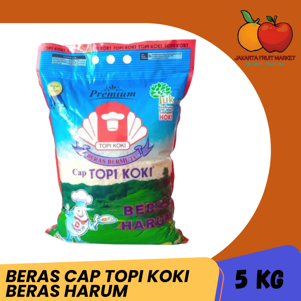 Jual BERAS HARUM CAP TOPI KOKI 5KG | Shopee Indonesia