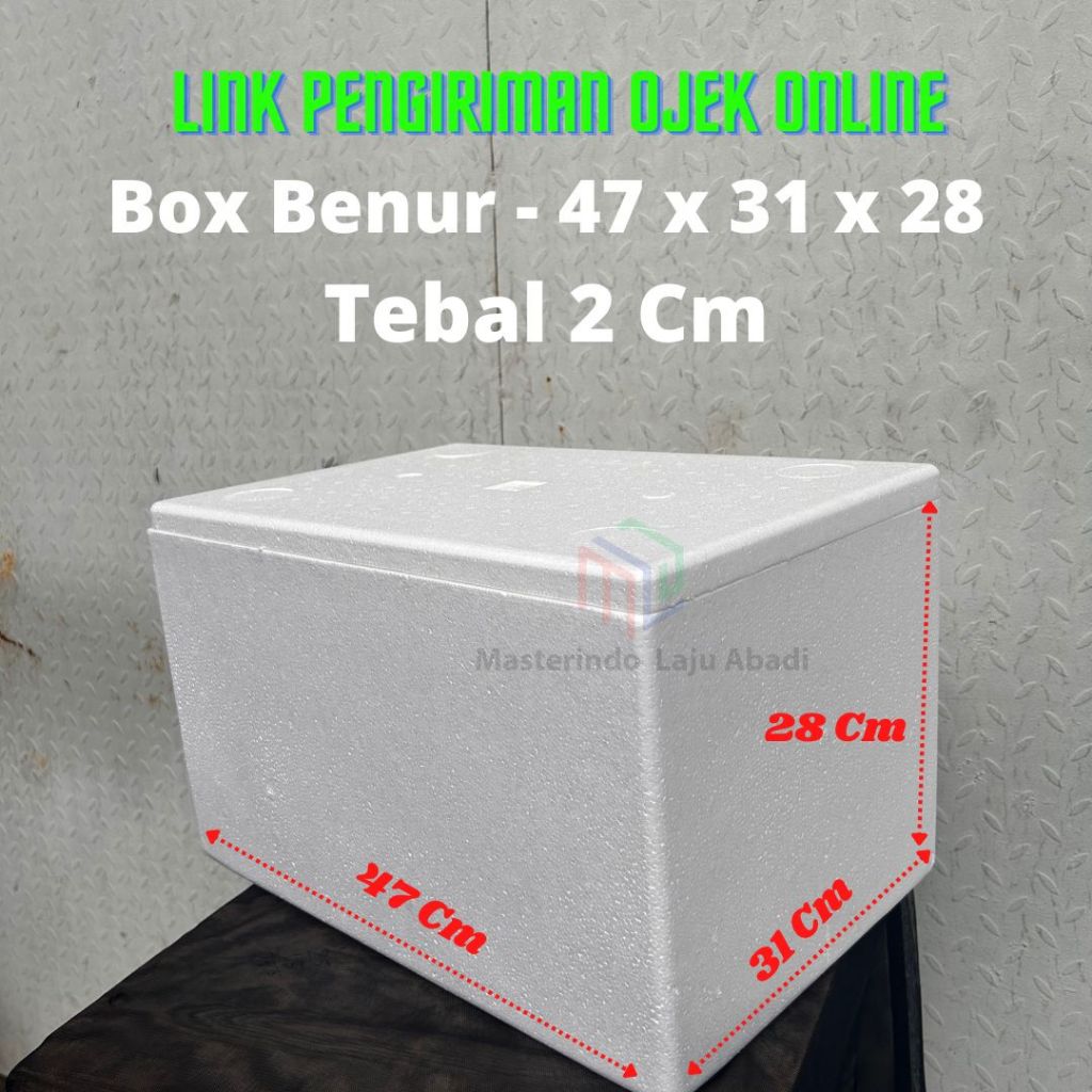 Jual (Link Ojol) Styrofoam Box Benur 47x31x28 Cm | Shopee Indonesia