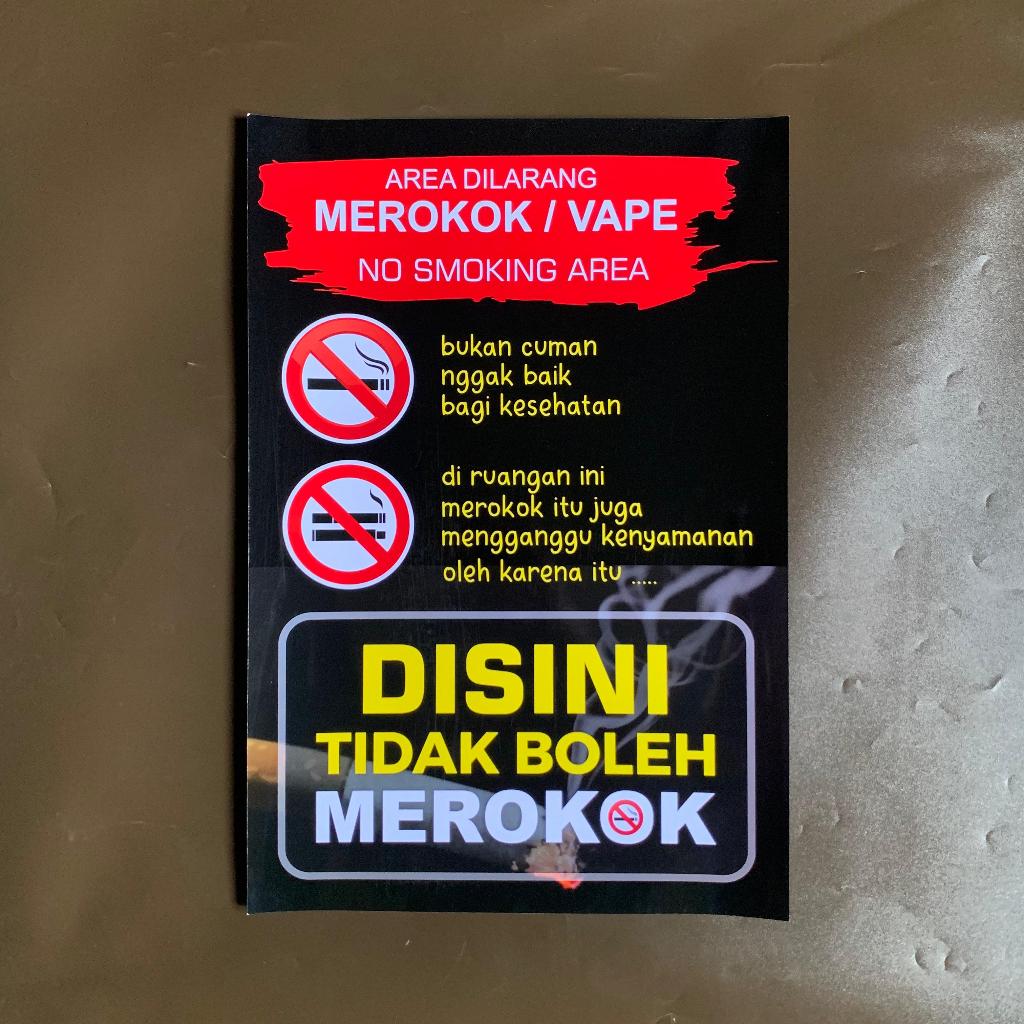 Jual Poster Area Dilarang Merokok / Vape, Poster Rokok untuk Puskesmas ...
