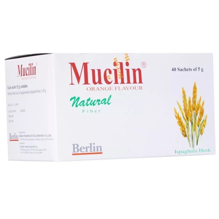 Jual Mucilin Natural Fiber, 40 sachets// laxative// singapore | Shopee ...