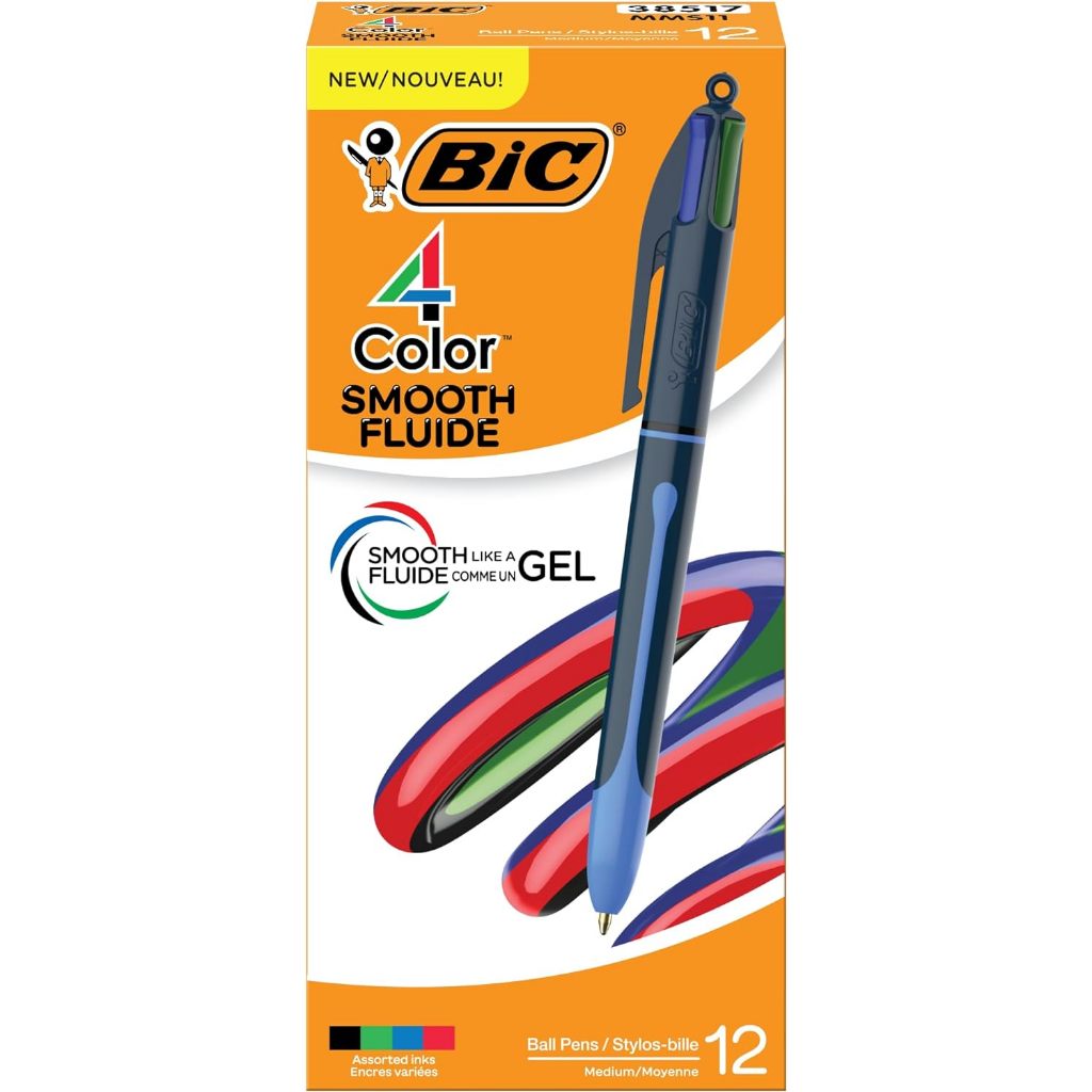 Jual Bic Smooth 1.0 mm 4 Color Ballpoint Pen | Shopee Indonesia