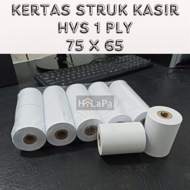 Jual Kertas Struk Kasir Telstruk Telstrook Hvs 75 X 65 Mm 7 5x6 5cm