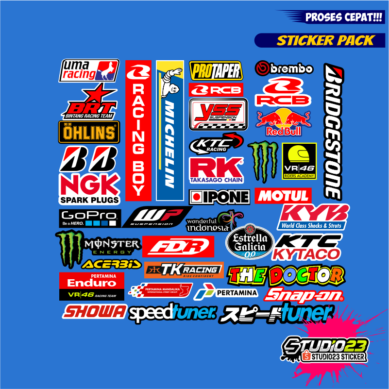 Jual Stiker mini pack Racing sponsor, Sticker Printcut | Shopee Indonesia