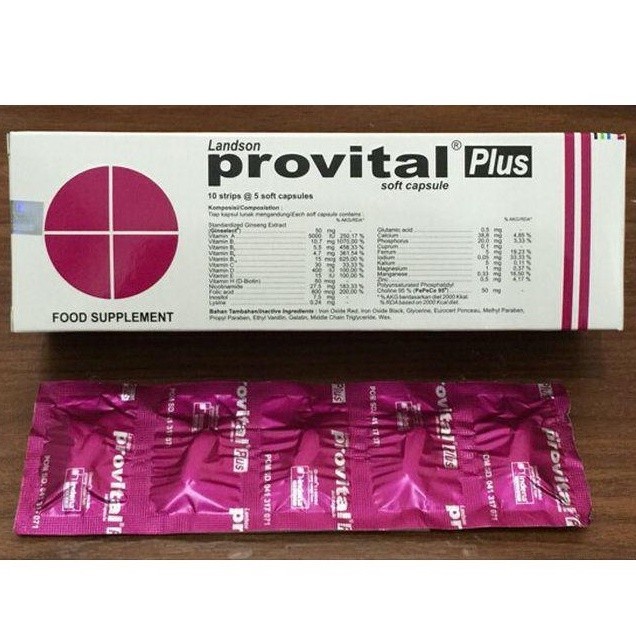 Jual Provital plus || Per strip isi 5 kaplet | Shopee Indonesia