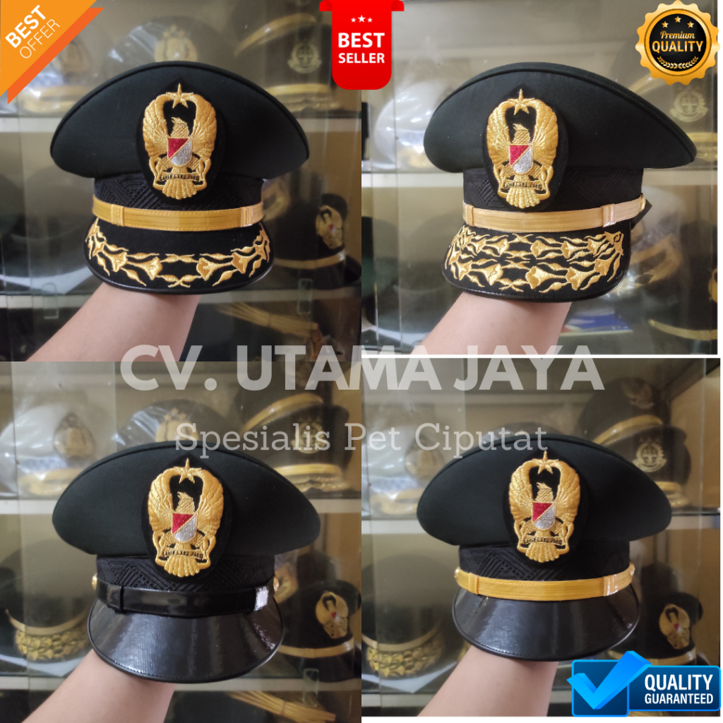 Jual Topi Pet PDU TNI AD PRIA TAMTAMA BINTARA PAMEN PATI Perwira ...