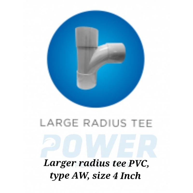 Jual Tee large radius/tee Y pvc, type AW, merk Power, Standard SNI ...