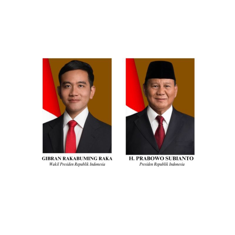 Jual 1 Set Poster Presiden Dan Wakil Presiden Ukuran 50cm X 35cm Kantor