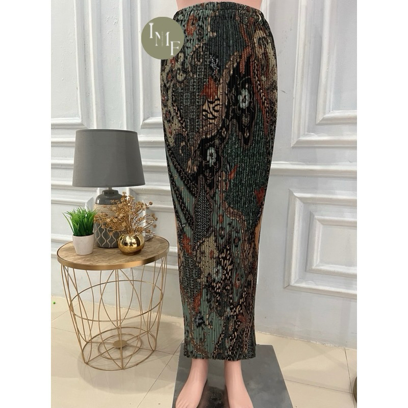 Jual Rok Span Batik Plisket Wanita Dewasa Foil Premium Bawahan Kebaya Rok Plisket Premium Rok 9176