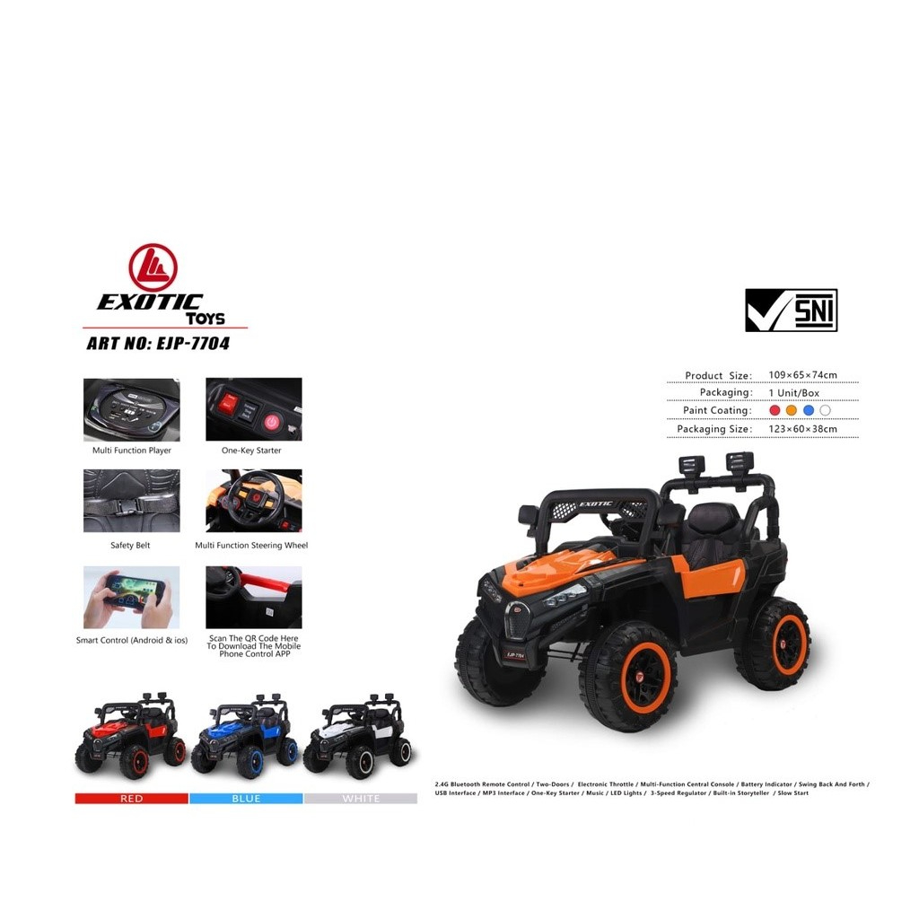 Jual exotic Mobil Aki 7704 Off Road dengan Remote Control kendali jarak ...