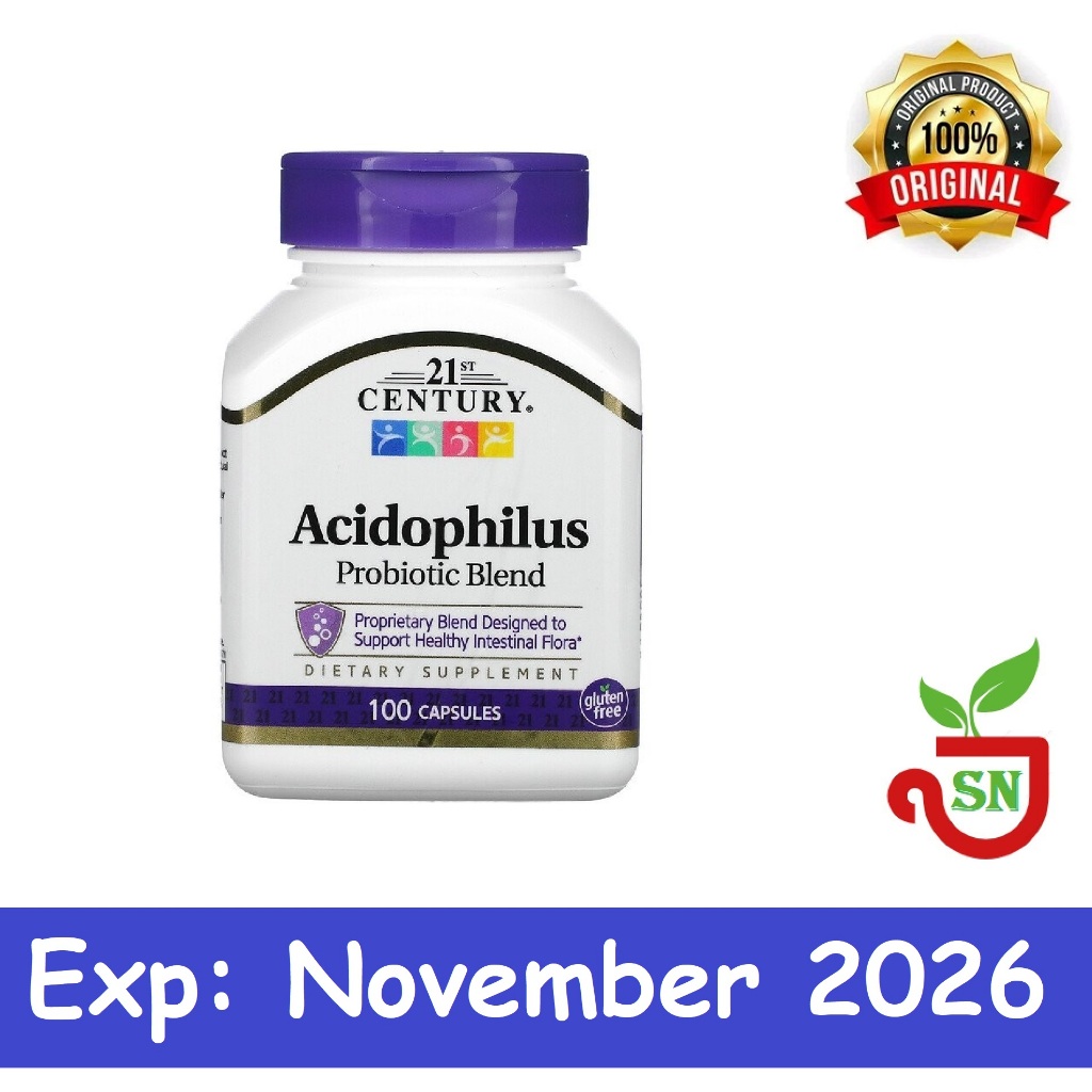 Jual 21 Century Acidophilus Probiotic Blend 100 Caps Lactobacillus ...