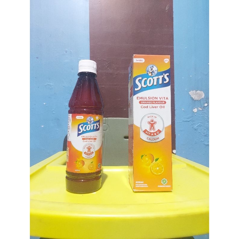 Jual Scott Emulsion Vita Orange 400ml Rasa Jeruk | Shopee Indonesia