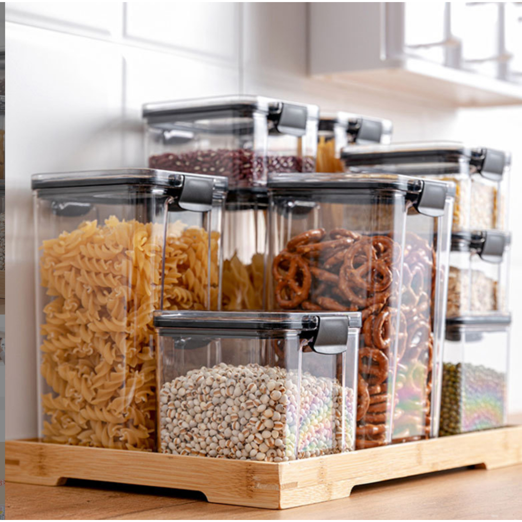 4 Toples Tempat Kue Kering Lebaran Plastik Bening Food Grade Per Set 460ml dan 650ml