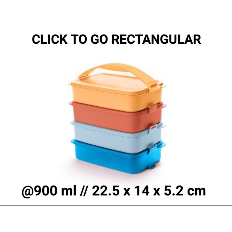Jual ORIGINAL TUPPERWARE RANTANG CLICK TO GO 4 TINGKAT | Shopee Indonesia