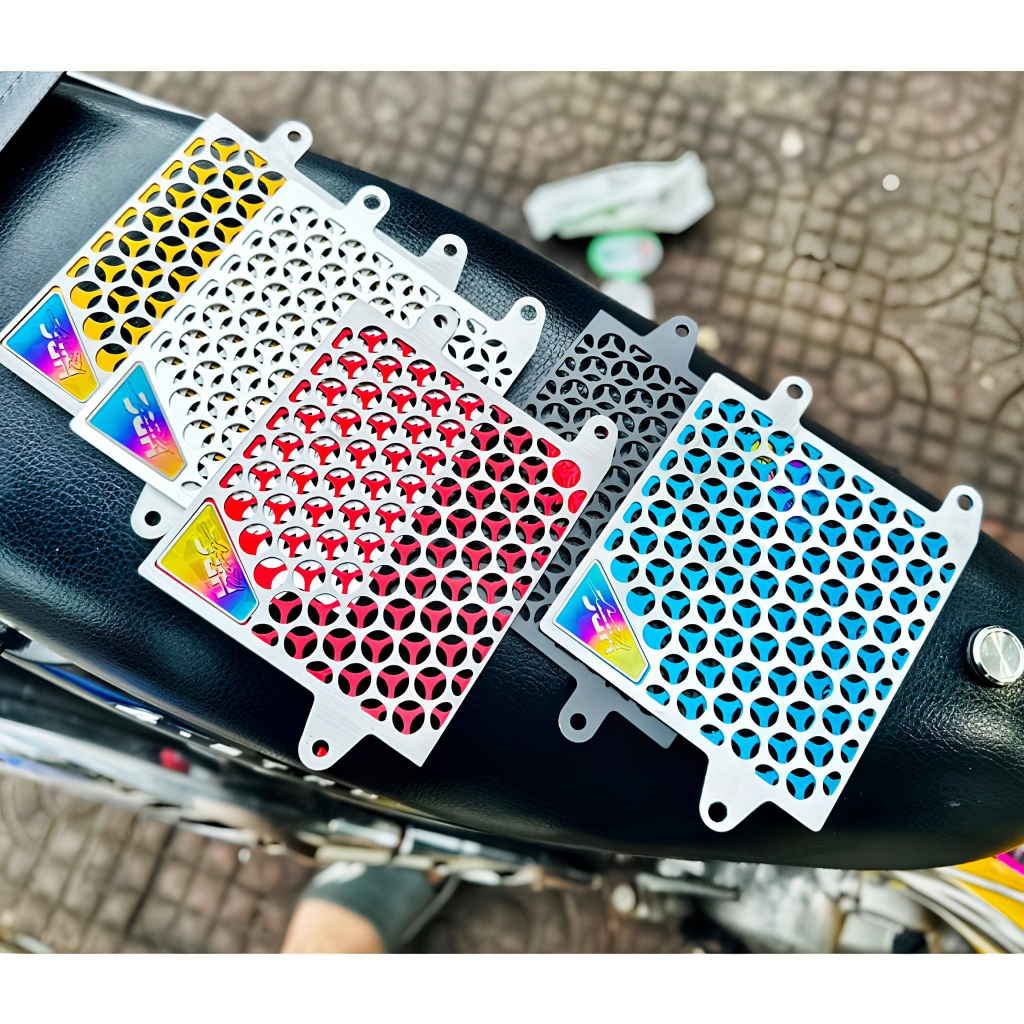 Jual COVER RADIATOR HRC ALUMUNIUM EMBLEN TITANIUM HONDA VARIO 125 150 ...