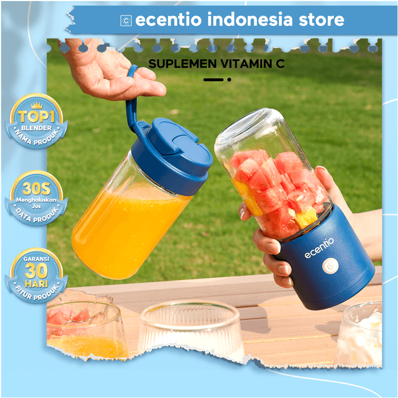 Jual Ecentio Blender Portable Juicer Ml Ml Mini Juicer Pisau