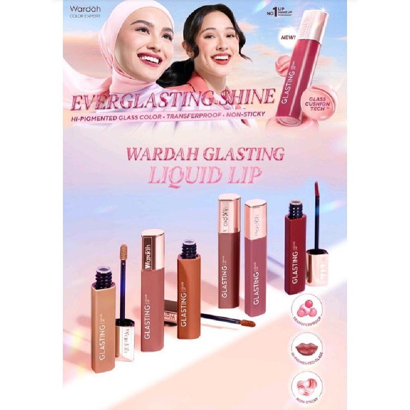 Jual NEW! WARDAH GLASTING LIQUID LIP - HI-PIGMENTED GLASS COLOR ...