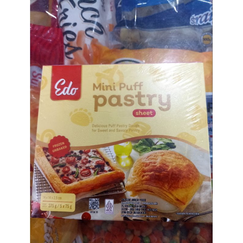 Jual EDO MINI PUFF PASTRY SHEET 375gr / 5 lembar x 75gr LEMBARAN PASTRY
