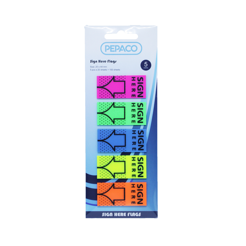 Jual Pepaco, Sign Here Flag, 5 Colour, 1 Pack | Shopee Indonesia