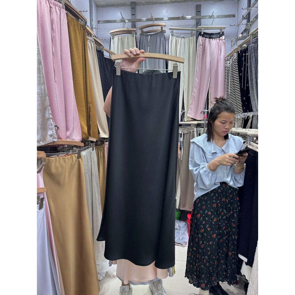 CN022 6005 MAXI SKIRT SATIN YOUYOU