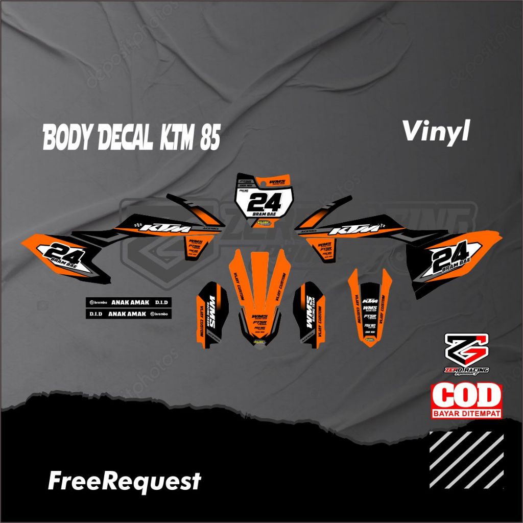 Jual Decal ktm 85 decal 250 decal free request | Shopee Indonesia