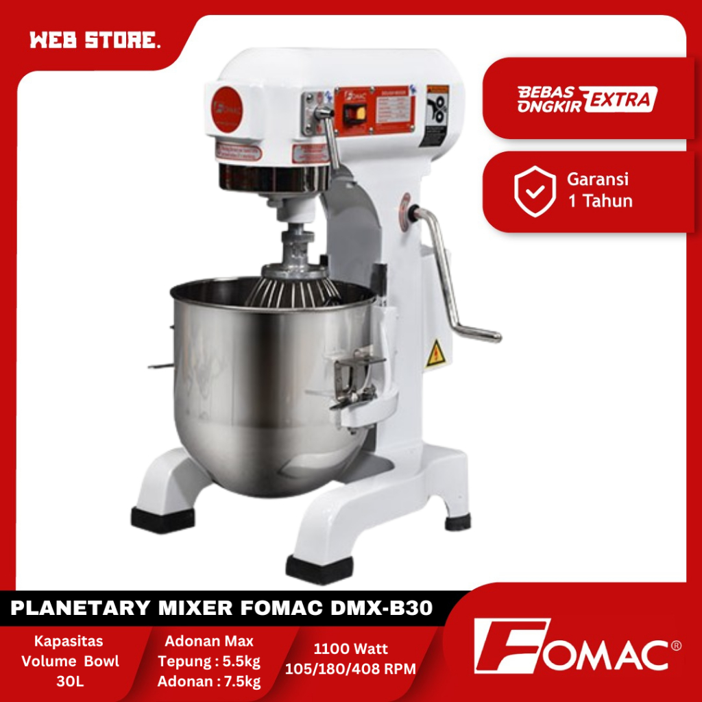Jual Planetary Dough Mixer Mesin Pengaduk Adonan Roti Kue FOMAC DMX-B30 ...