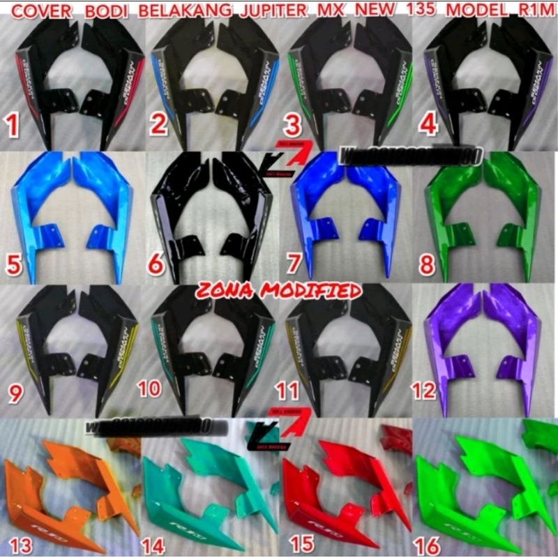 Jual COVER BODI BELAKANG JUPITER MX NEW 135 LC MODEL R1M | Shopee Indonesia