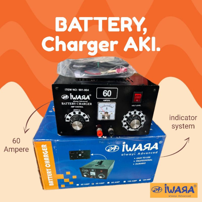 Jual Battery Charger Ampere Iwara Charger Aki Heavy Duty A Iwara Shopee Indonesia