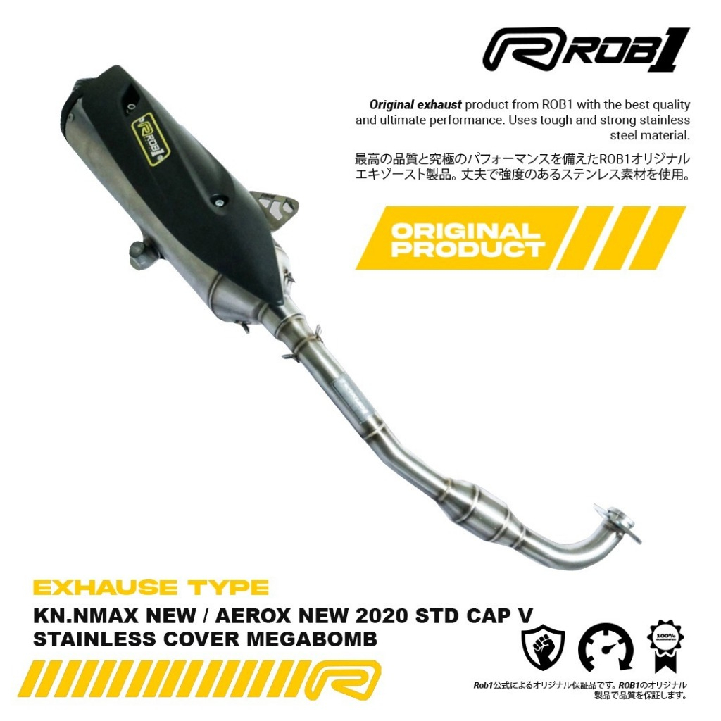 Jual ROB1 Knalpot ROB1 Racing NMAX NEW/AEROX New Bore Up 180-200CC CAP ...