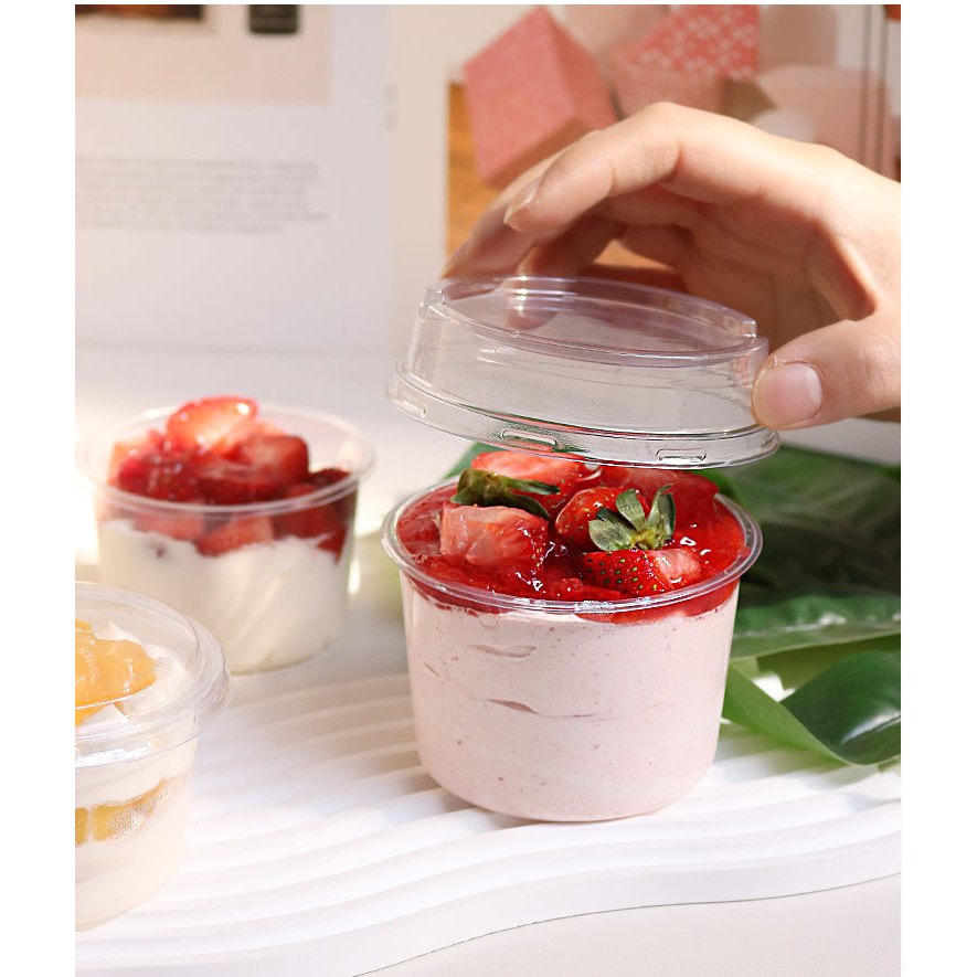 Jual 10pcs Korean Dessert Cup Premium Dessert Box Tiramisu Puding Salad Cup 150ML 250ML Shopee