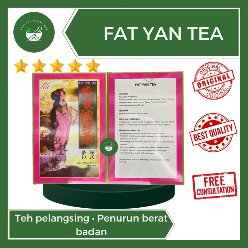 Jual Teh Pelangsing Diet Herbal Fat Yan Tea Teh Dewi Pelangsing ...