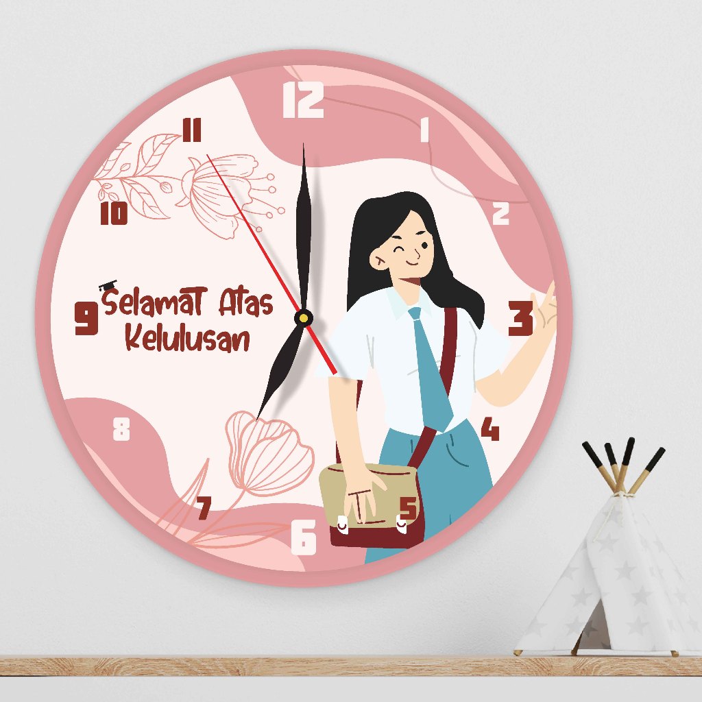 Jual Jam Dinding Edisi Graduation SMK SMA Unik Hiasan Ruang Kelas ...