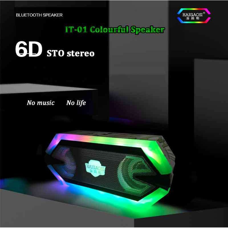 Jual SPEAKER BLUETOOTH WIRELESS PORTABLE SUPER BASS WITH LED HAIGOSI IT ...