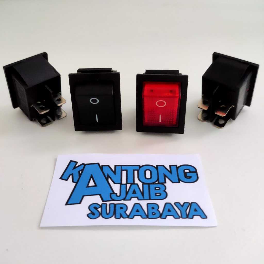 Jual Switch Kotak Besar On Off 4pin Saklar+Lampu 4pin Rocker Switch On ...