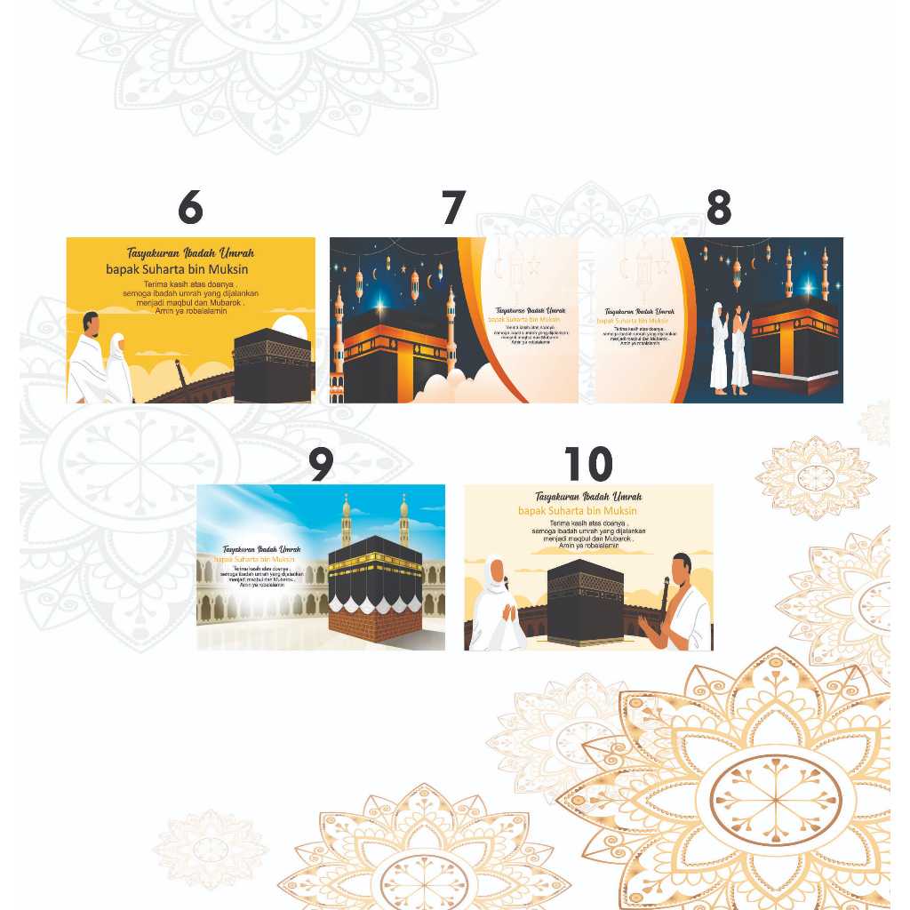 Jual (isi 15-70pcs) Sticker & kartu Tasyakuran umroh & Tasyakuran haji ...