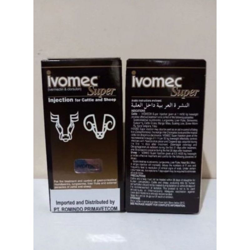Jual ivomec super injection 50 ml obat cacing kutu ivermectin clorsulon ...