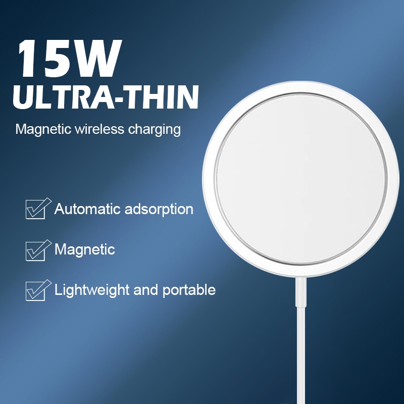 Jual MagSafe Wireless Charger 15W Fast Charging Charger for Android and ...